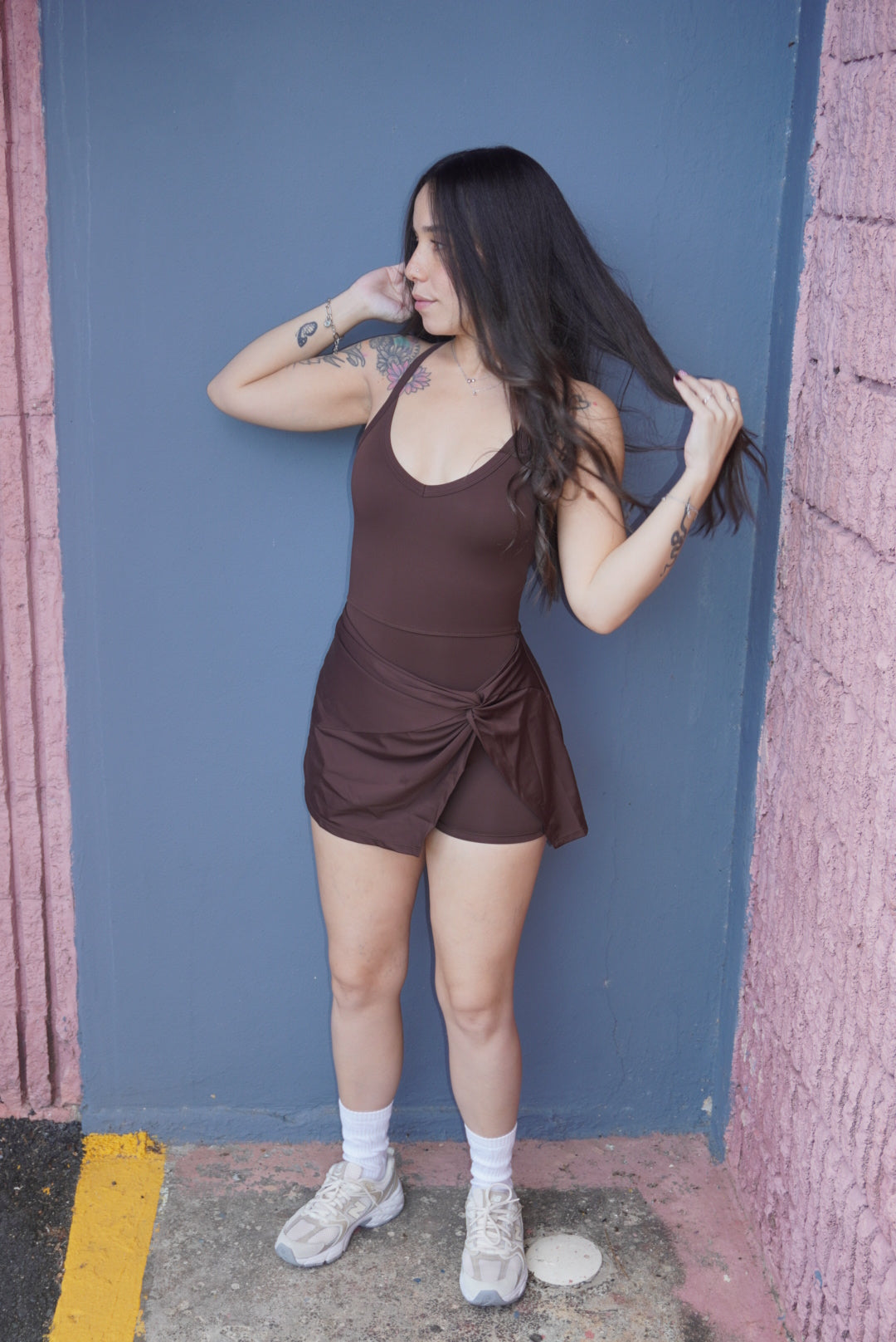 Skort Brown Romper