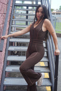 Brown jumpsuit